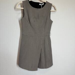 Women's Tanshop Herringbone Plaid Pleated Skirt‎ Romper Skort Size Medium NEW